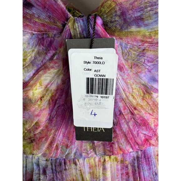 Theia Purple Wisteria Gown Organza Strapless A-line Maxi Dress Size 4 NWT - Picture 10 of 10